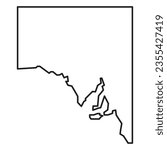 South Australia Map line icon. illustration graphic of South Australia Map