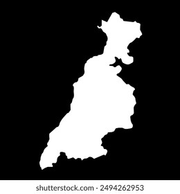 South Ayrshire map, council area of Scotland. Vector illustration.