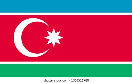 South Azerbaijan flag vector icon