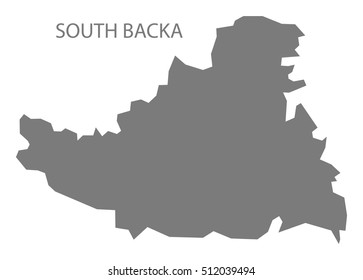 South Backa Serbia Map grey