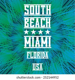 south beach miami florida vector art