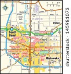 South Bend, Indiana area map