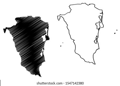 South Caribbean Coast Autonomous Region (Republic of Nicaragua, Departments of Nicaragua) map vector illustration, scribble sketch RACCS, RACS or RAAS map