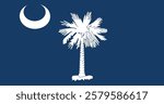 South Carolina (1861-1910) Flag Vector Illustration Premium Quality