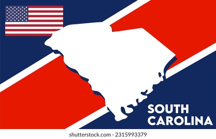 South Carolina with blue background