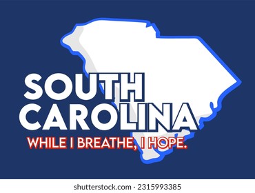 South Carolina with blue background