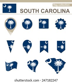 South Carolina Flag Collection, USA State, 12 versions