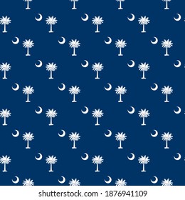 south carolina flag, seamless pattern. vector background