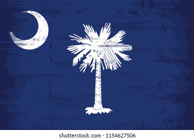 South Carolina flag with a texture