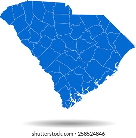 South Carolina map