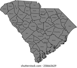 South Carolina map