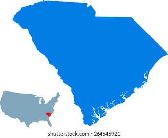 South Carolina map