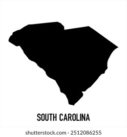 
Karte von South Carolina. Abstraktes Design, Vektorgrafik