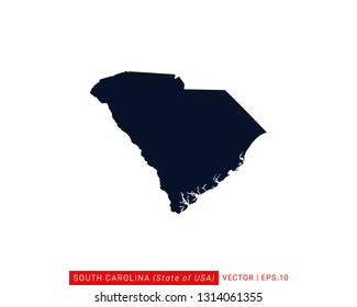 South Carolina Map Design Template