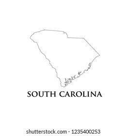 South Carolina map icon vector