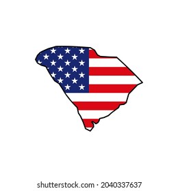 South carolina map icon. South carolina icon vector