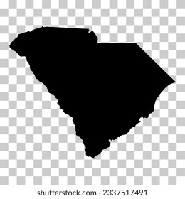 South carolina map shape, united states of america. Flat concept icon symbol vector illustration .