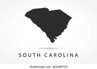 South Carolina Map - USA, United States of America map, World Map International vector template isolated on white background - Vector illustration eps 10