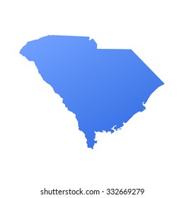 South Carolina state border,map