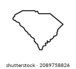 South Carolina state icon. Pictogram for web page, mobile app, promo. Editable stroke.