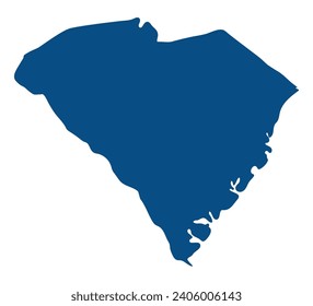 Mapa estatal de Carolina del Sur. Mapa del estado de Carolina del Sur en Estados Unidos.