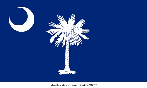 South Carolina State National Flag. Vector EPS8