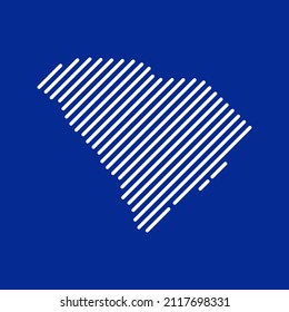 South Carolina tech digital logo vector icon. South Carolina map outline.