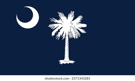 South Carolina US State Flag Vector Illustration