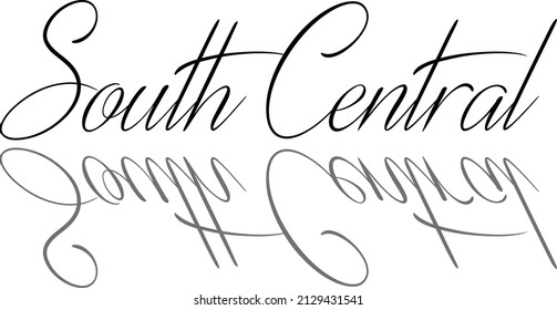 South Central text sign illustration on white background