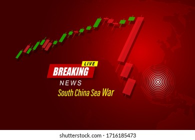 South China Sea War conflict between China and US tensions escalate west capella - Breaking news concept