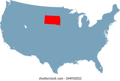 South Dakota Map