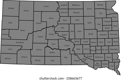 South Dakota map