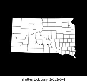 South Dakota map