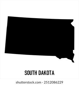 
South Dakota Karte. Abstraktes Design, Vektorgrafik