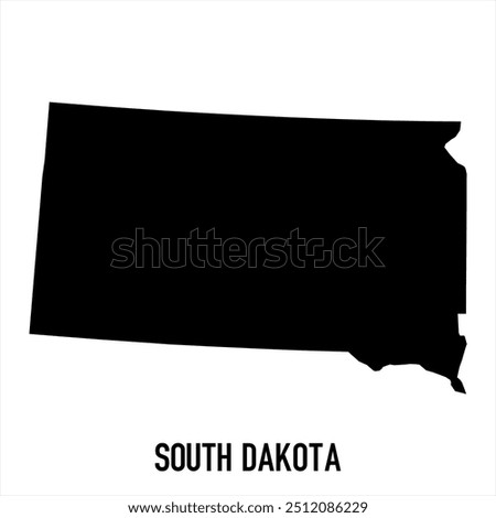 
South Dakota map. Abstract design, vector illustration