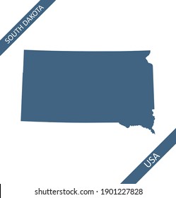 South Dakota map blank outlines