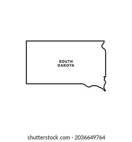 South Dakota Map Icon. South Dakota Icon Vector