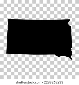 South Dakota map shape, united states of america. Flat concept icon symbol vector illustration .