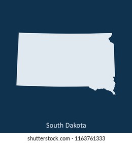 South Dakota map vector