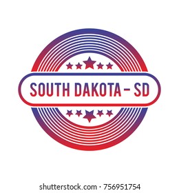 South Dakota SD vector badge