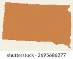 South Dakota shape rings. State map formed by stacked circles. South Dakota boundary shape design. Elegant vector illustration.