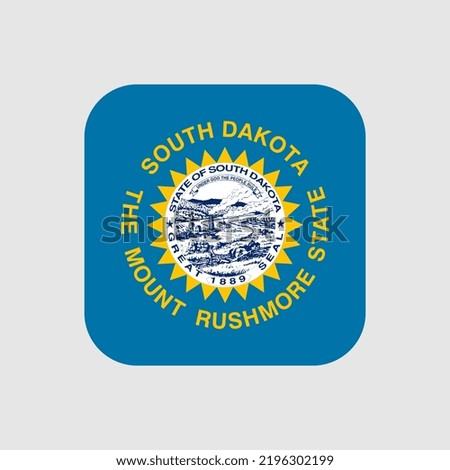 South Dakota state flag. Vector illustration.