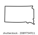 South Dakota state icon. Pictogram for web page, mobile app, promo. Editable stroke.