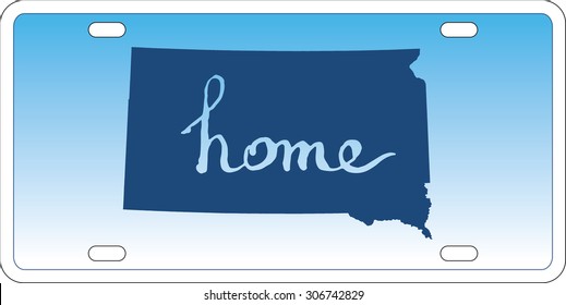 South Dakota state license plate vector