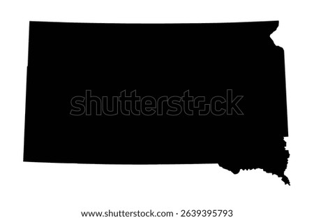 South Dakota state map vector with white background