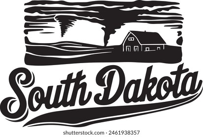 South Dakota Tornado Landscape Vector