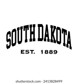 South Dakota typography design for tshirt hoodie baseball cap jacket and other uses vector