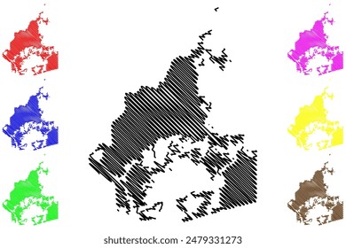 South Fulton City, Georgia (United States cities, United States of America, us, usa city) map vector illustration, scribble sketch City of Renaissance map