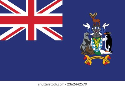 South georgia flag, world flag icon, official national flag, International flag, official country signs