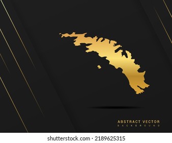 South Georgia map of gold gradient style vector Illustration.